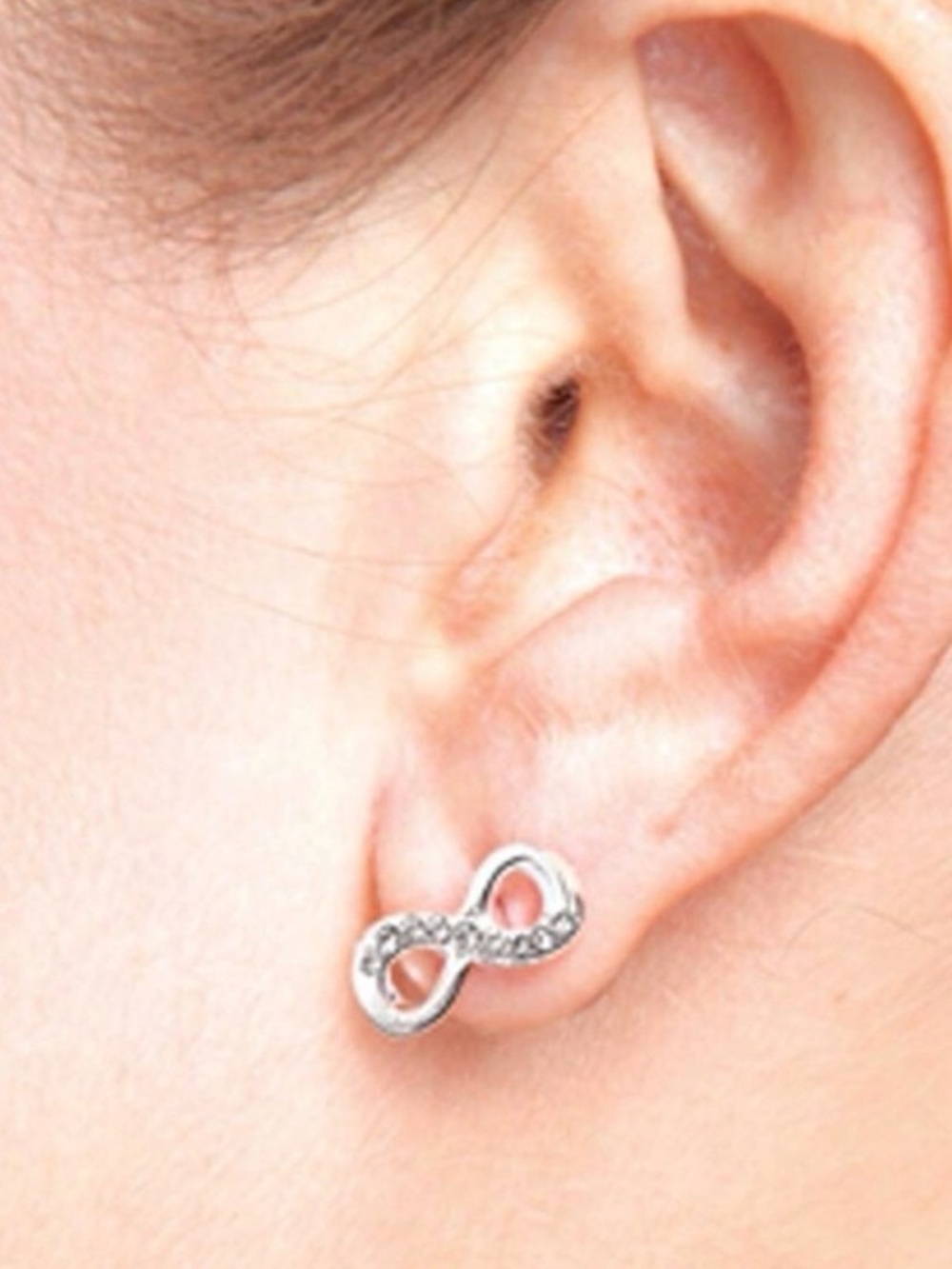 NWT Park Lane infinity Earrings - Silver with crystals